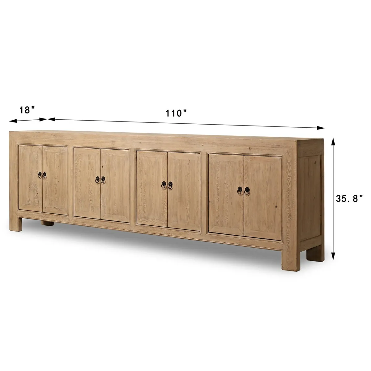 Haruko Sideboard - Brown, Pine Wood