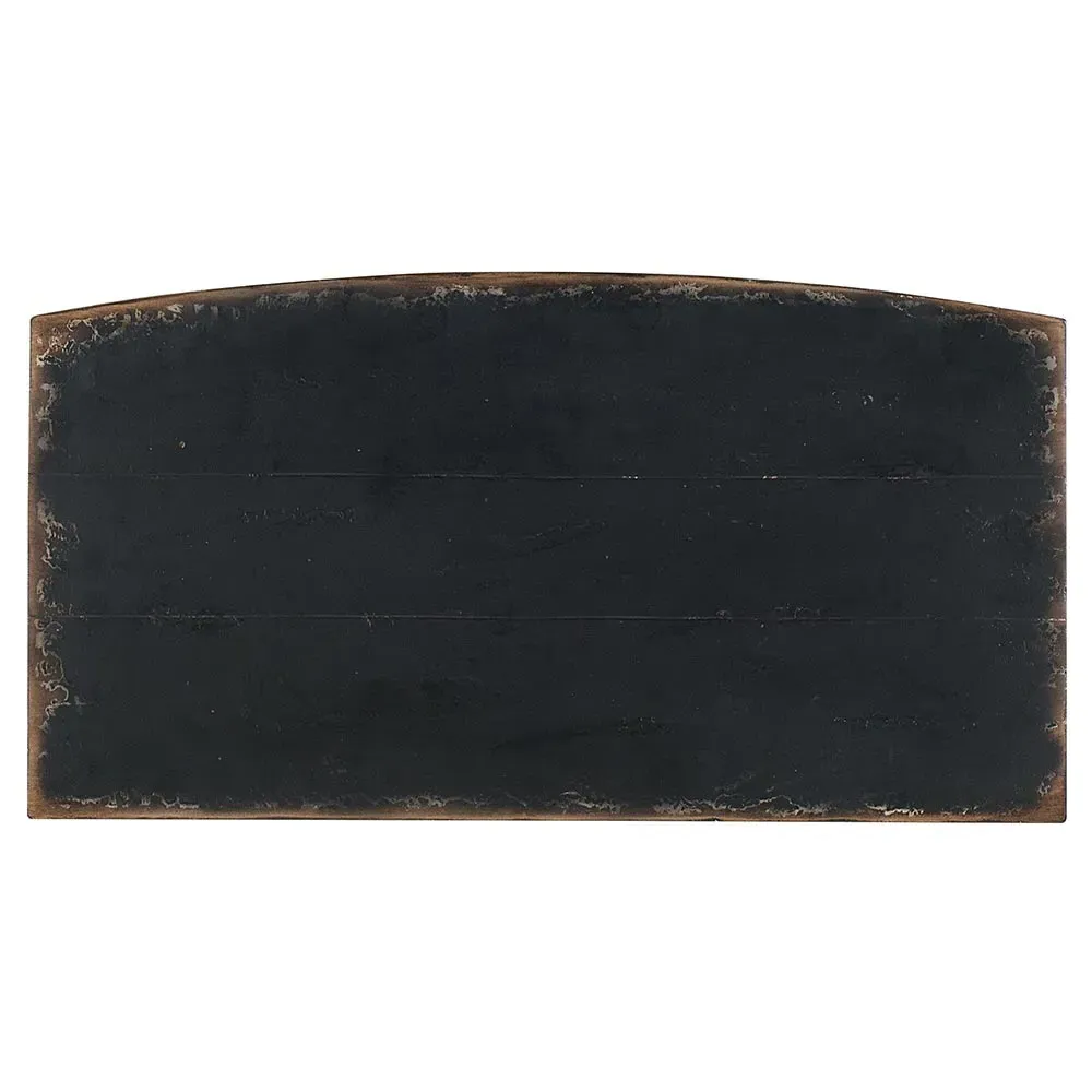 Harvey 2 Drawer Nightstand with Brass Pull - Black, Maple