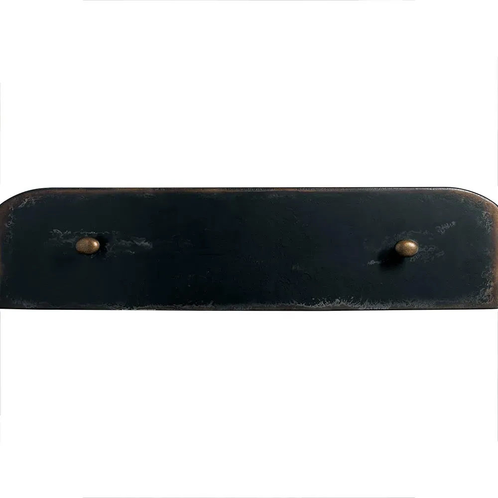 Harvey 2 Drawer Nightstand with Brass Pull - Black, Maple