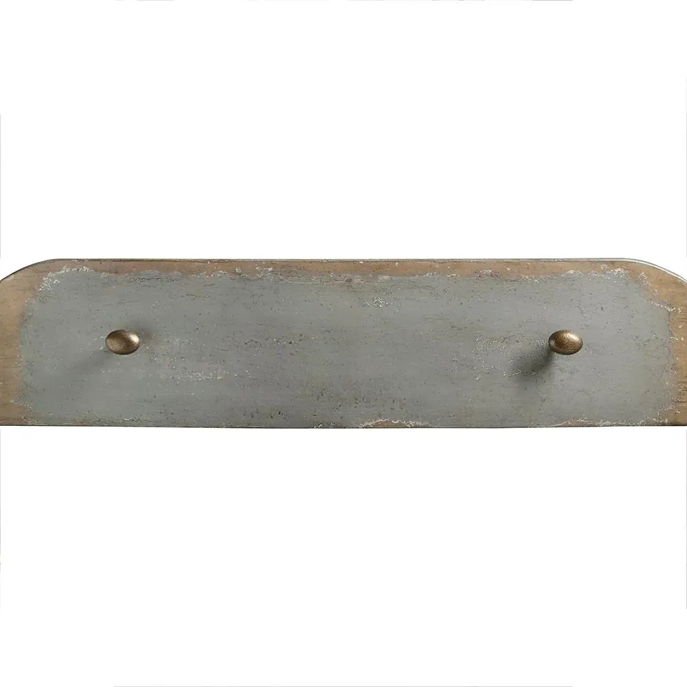 Harvey 2 Drawer Nightstand with Brass Pull - Grey, Maple