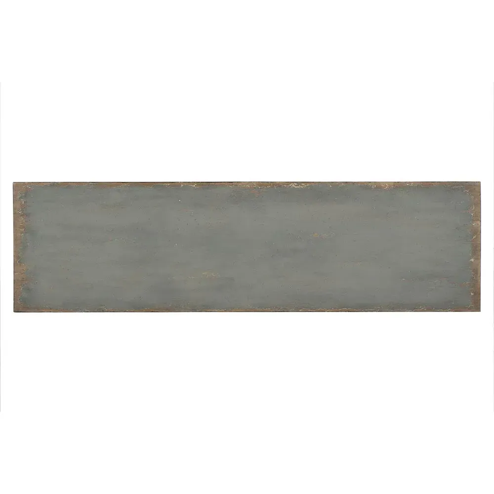 Harvey 6 Drawer Double Dresser with Brass Pull - Grey, Maple