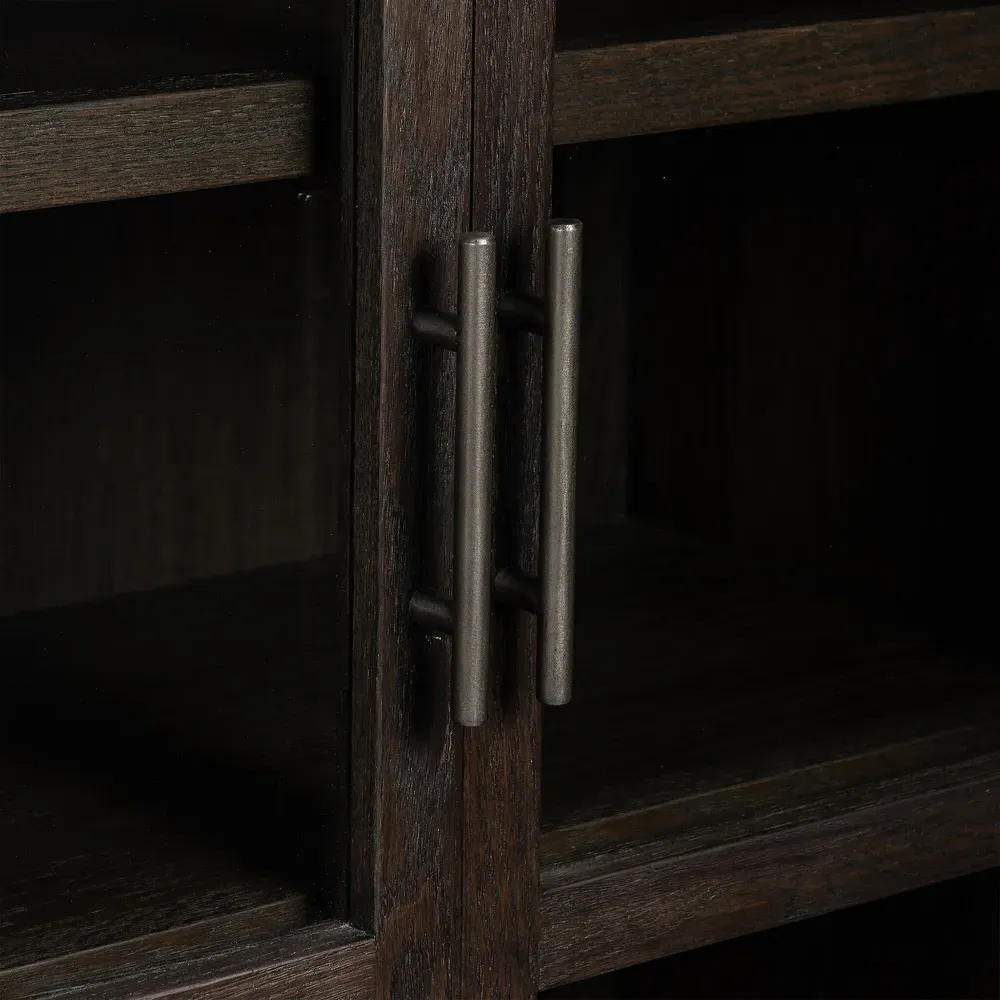 Harvey Arched Display Cabinet - Brown, Oak