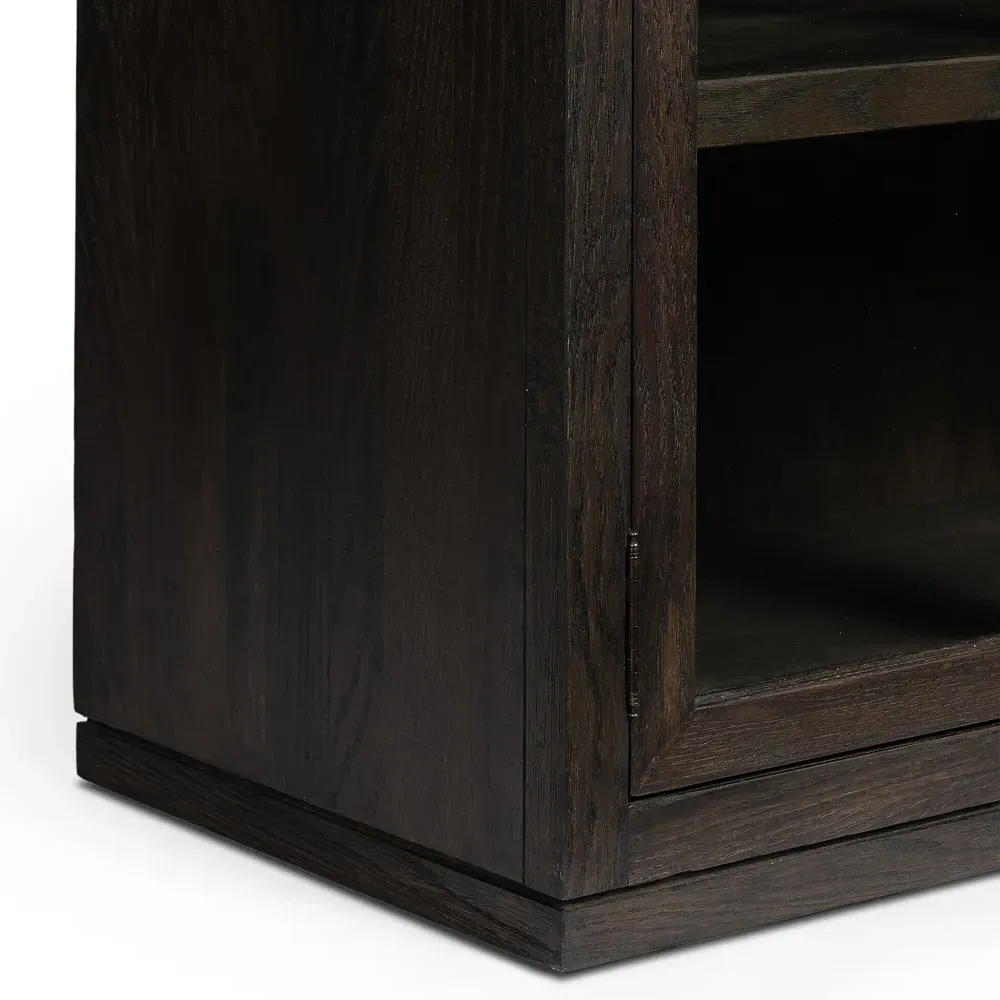 Harvey Arched Display Cabinet - Brown, Oak