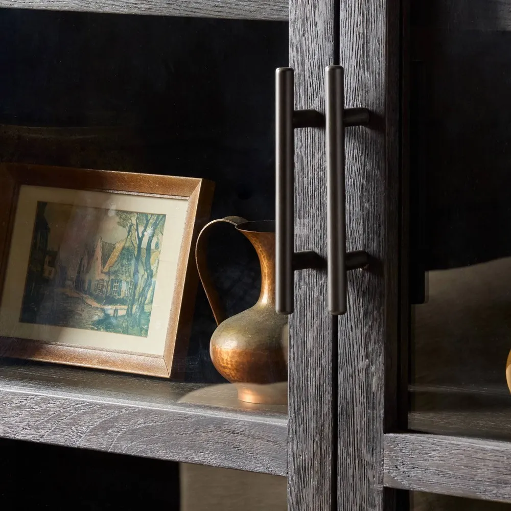 Harvey Wide Arched Display Cabinet - Brown, Oak