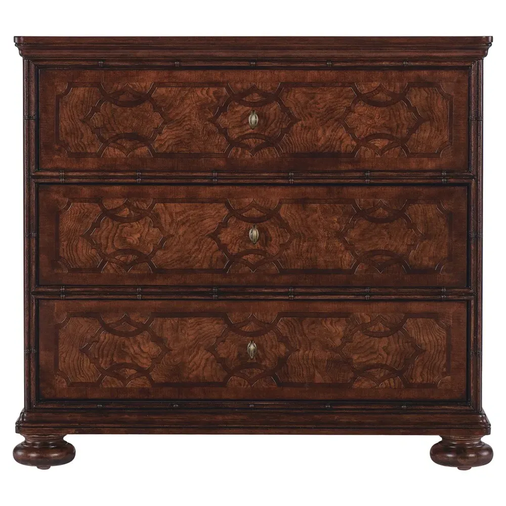 Harvey Wide Nightstand - Brown, Cherry Wood image