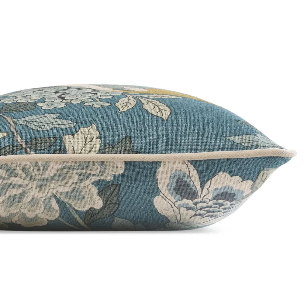 Hattie Lumbar Pillow - Garden Teal, Linen