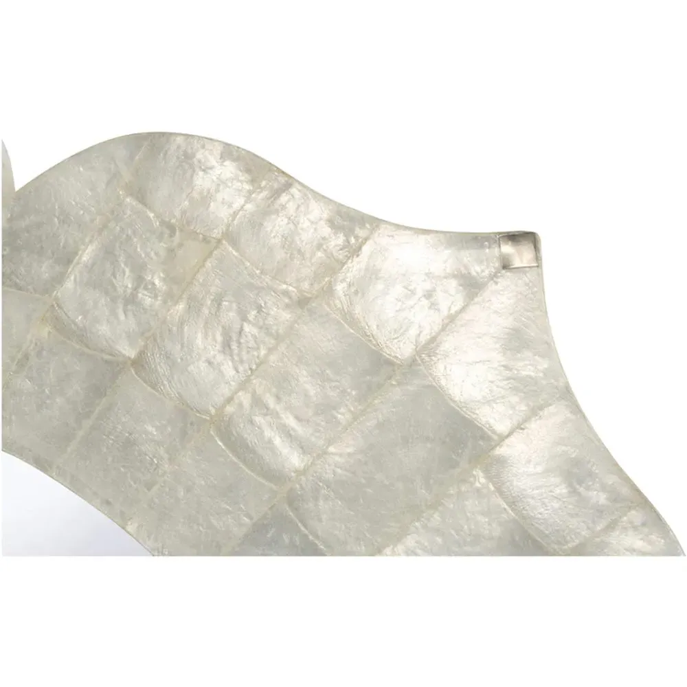 Hattie Round Mirror - White, Capiz Shell