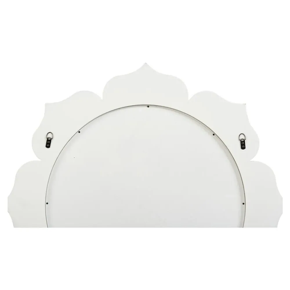 Hattie Round Mirror - White, Capiz Shell