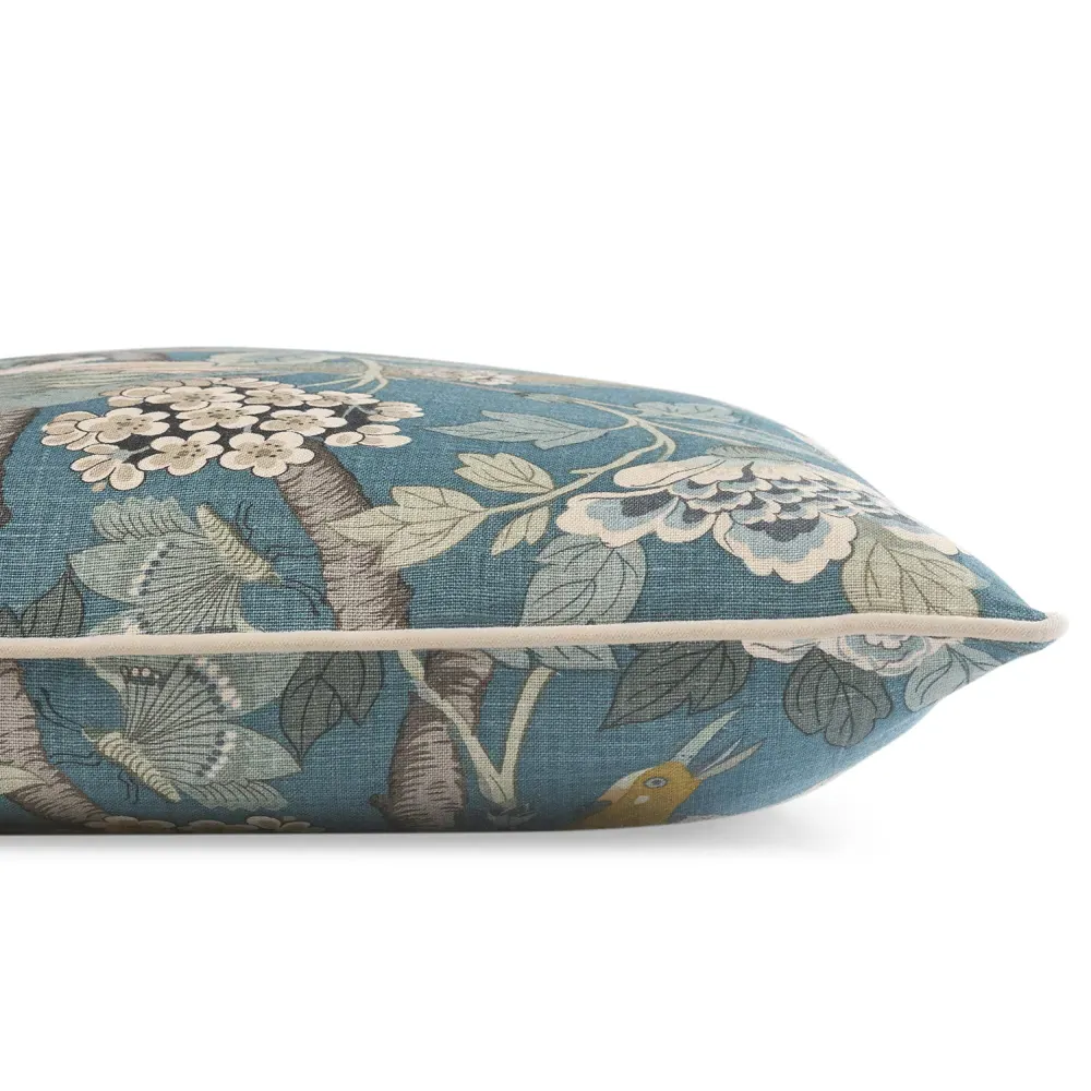 Hattie Square Throw Pillow - Garden Teal, Linen