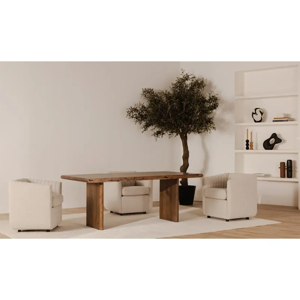 Hauser Rectangular Dining Table - Brown, Acacia Wood