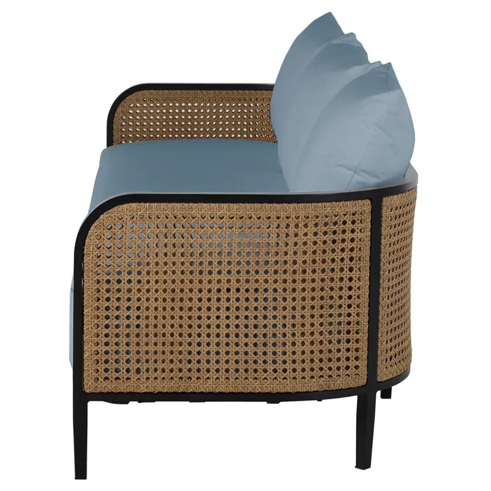 Havana 3-Seater Outdoor Sofa - Blue, Aluminum