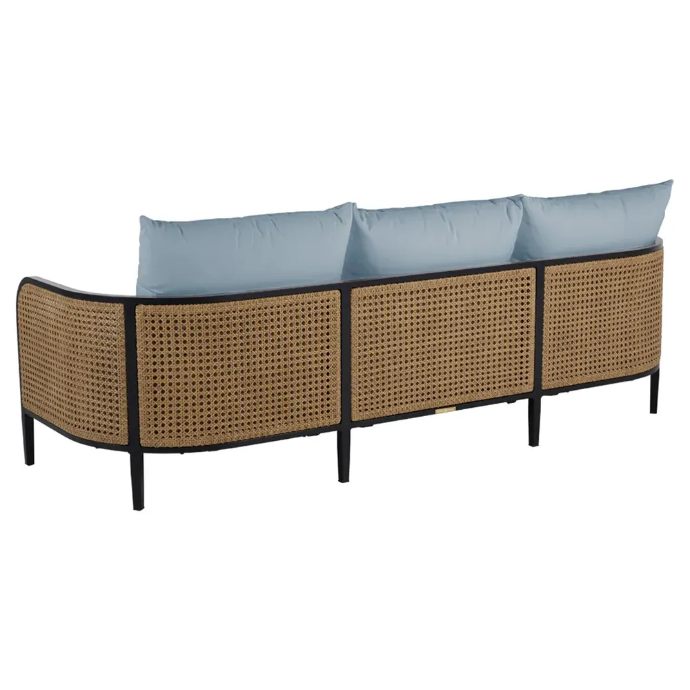 Havana 3-Seater Outdoor Sofa - Blue, Aluminum