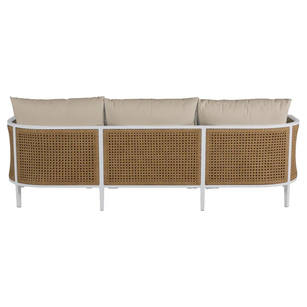 Havana 3-Seater Outdoor Sofa - White, Aluminum