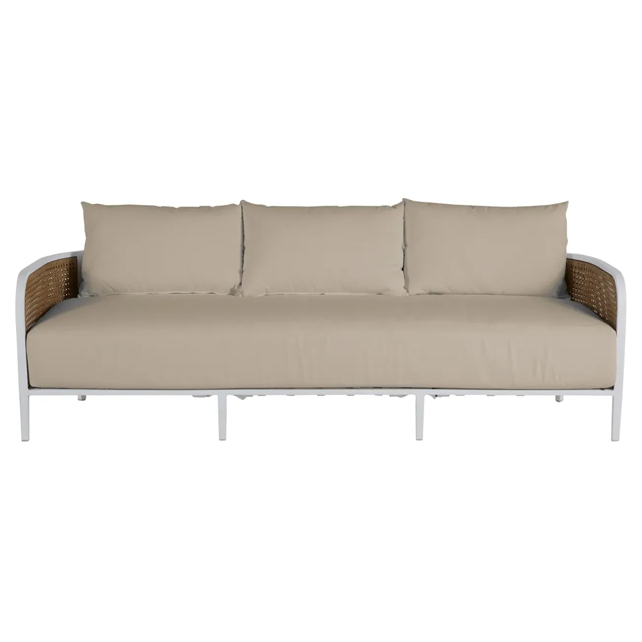 Havana 3-Seater Outdoor Sofa - White, Aluminum