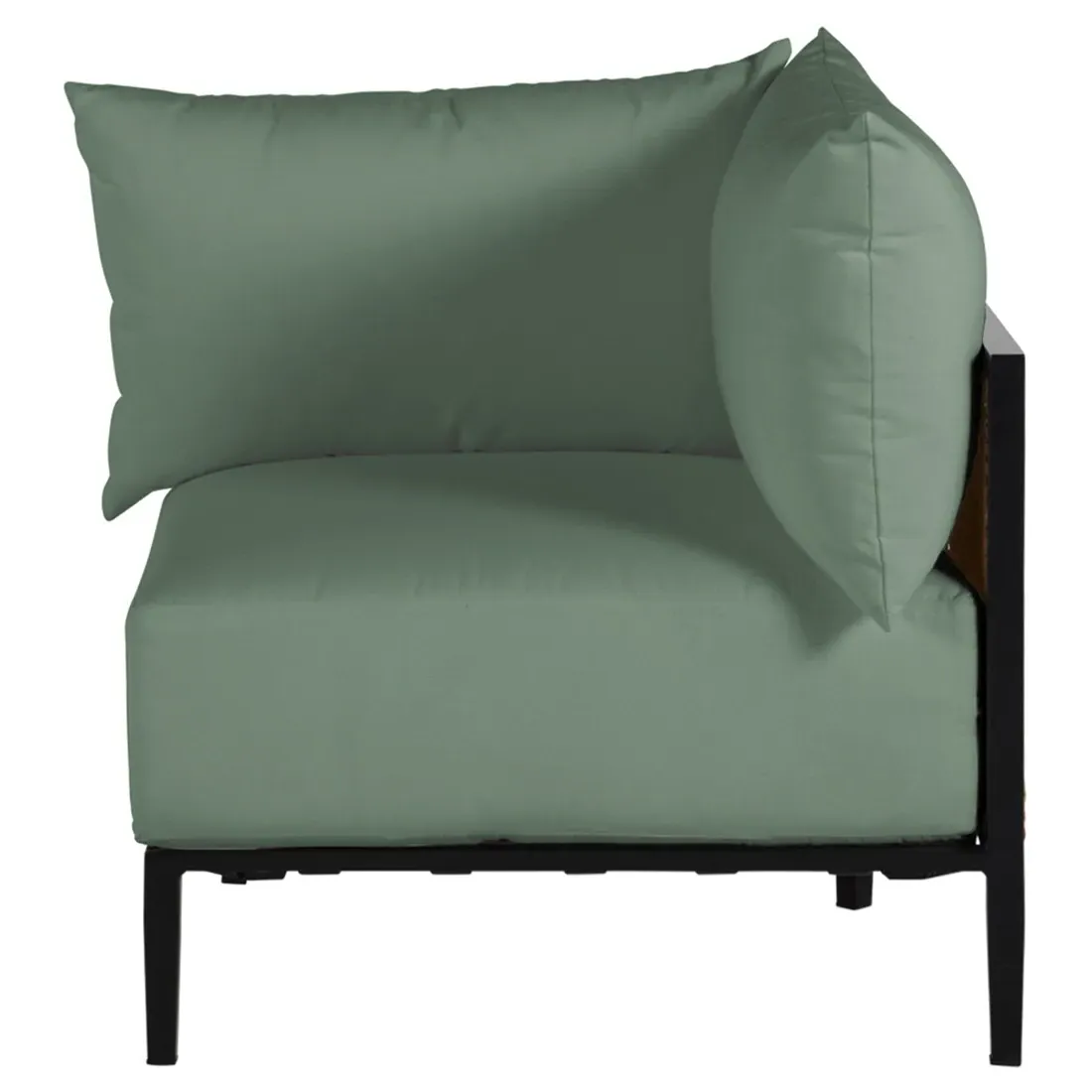 Havana Corner Sectional - Black, Aluminum