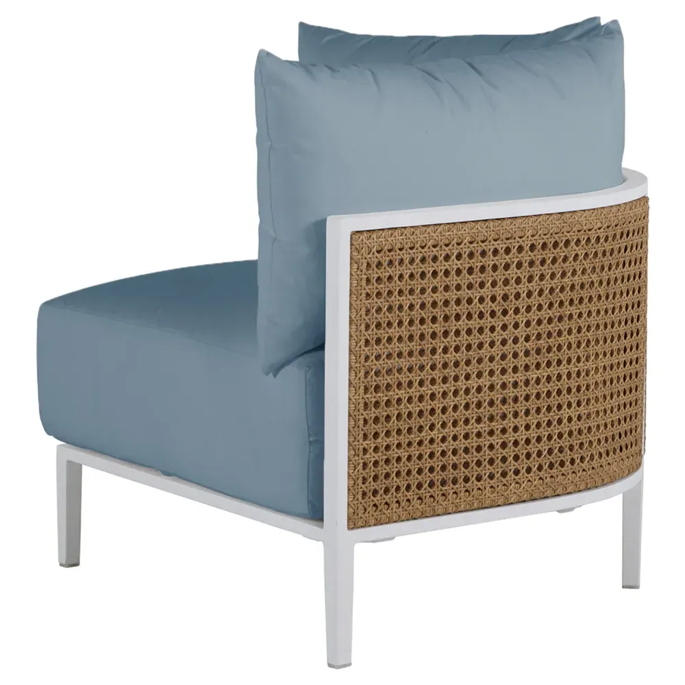 Havana Corner Sectional - White, Aluminum