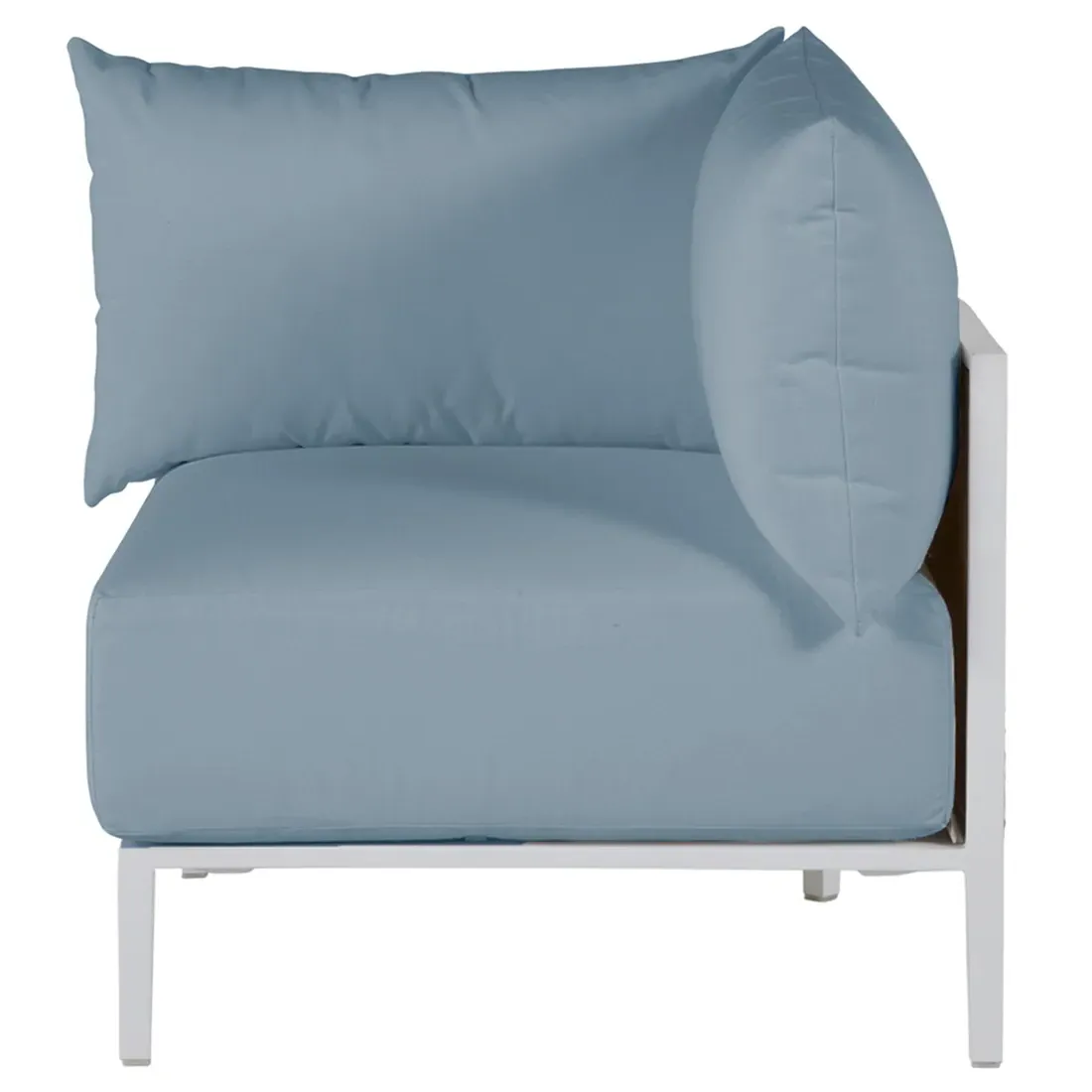 Havana Corner Sectional - White, Aluminum