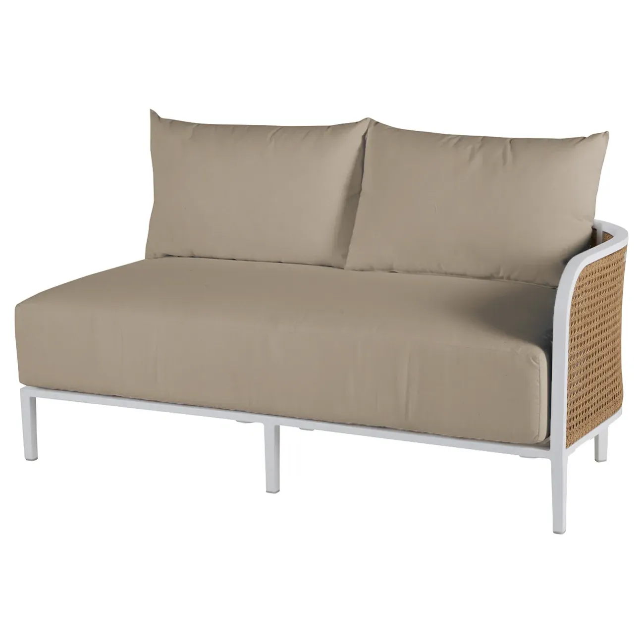 Havana LAF Outdoor Sofa - White, Aluminum