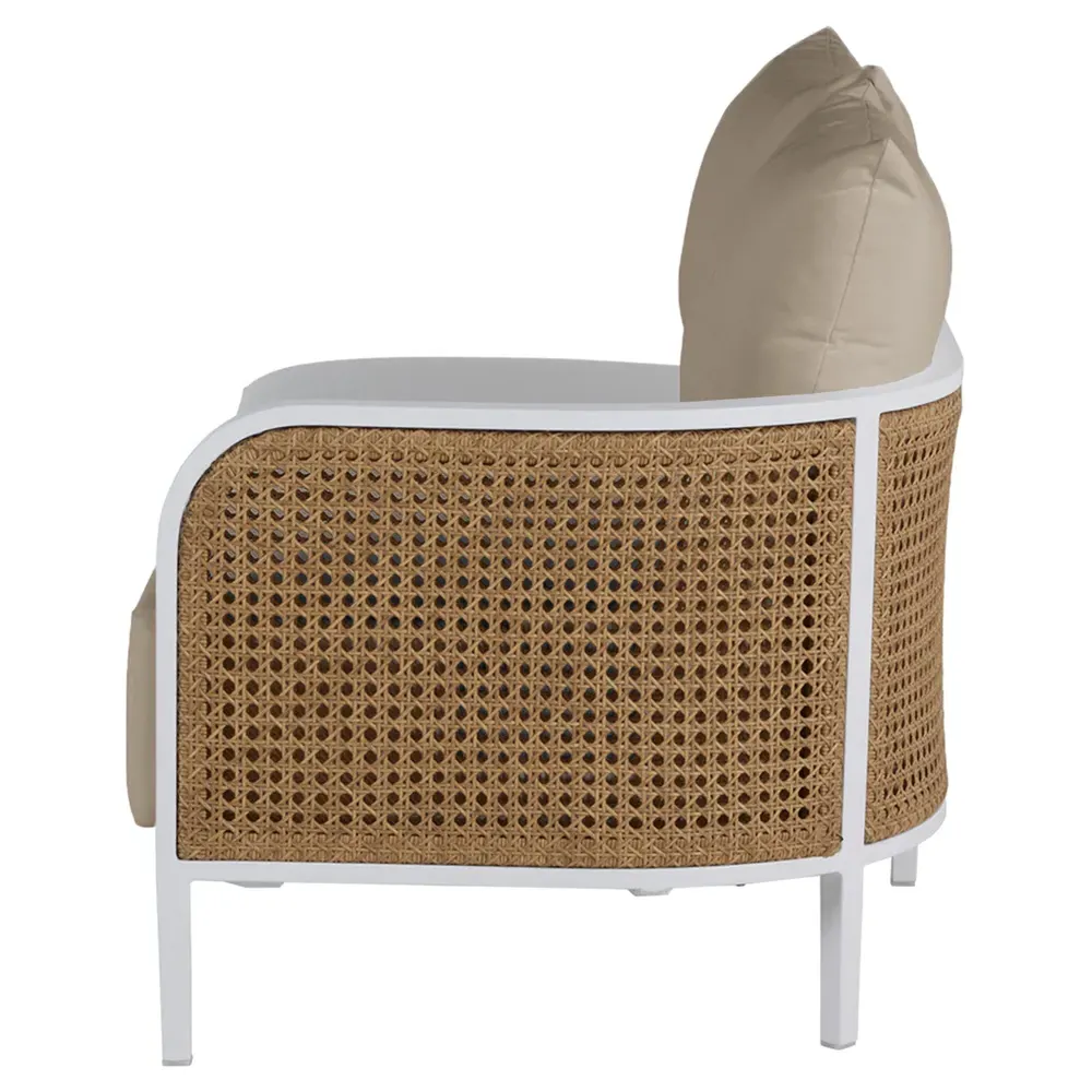 Havana LAF Outdoor Sofa - White, Aluminum