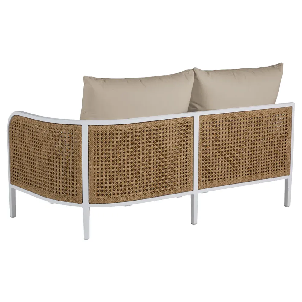 Havana LAF Outdoor Sofa - White, Aluminum