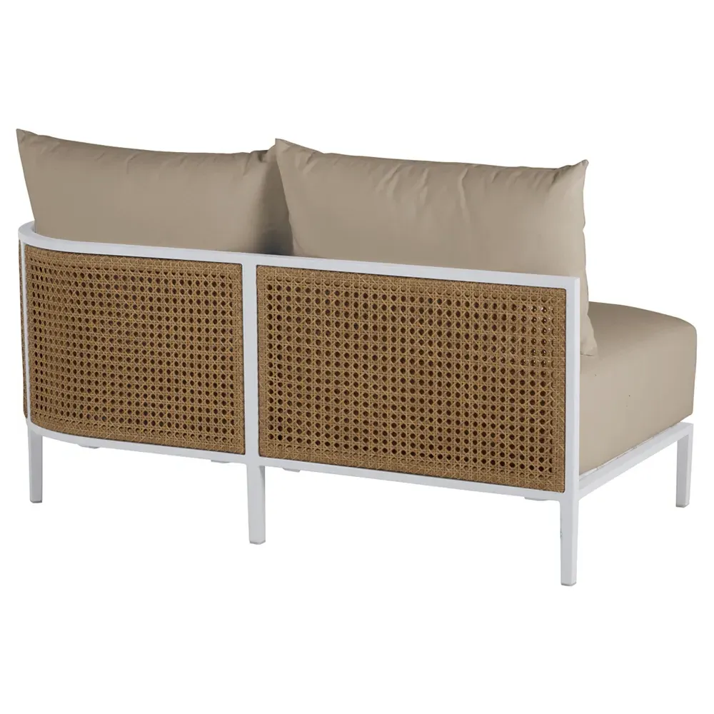 Havana LAF Outdoor Sofa - White, Aluminum