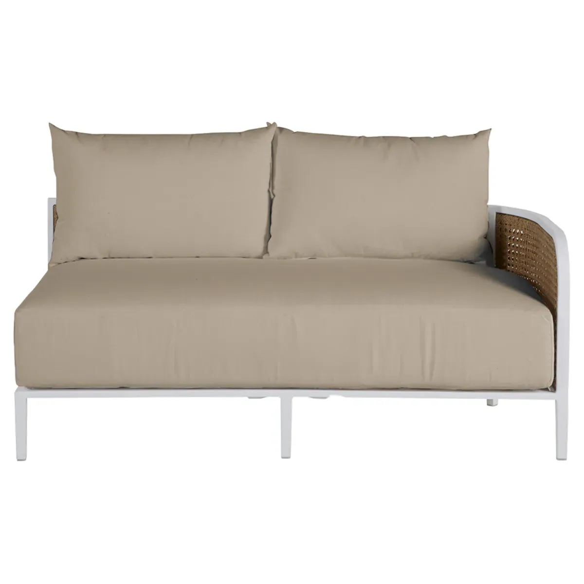 Havana LAF Outdoor Sofa - White, Aluminum