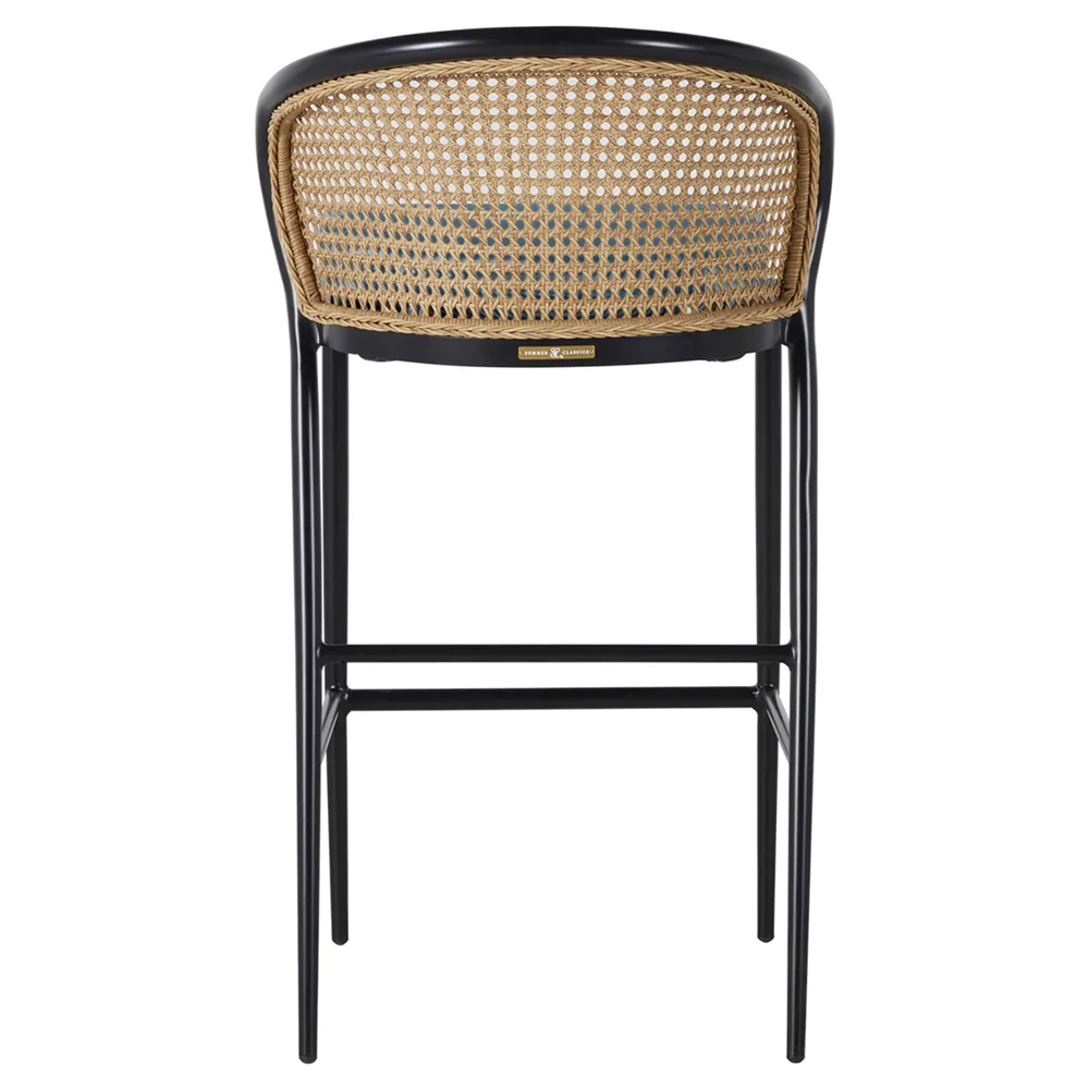 Havana Outdoor Bar Stool - Black, Aluminum
