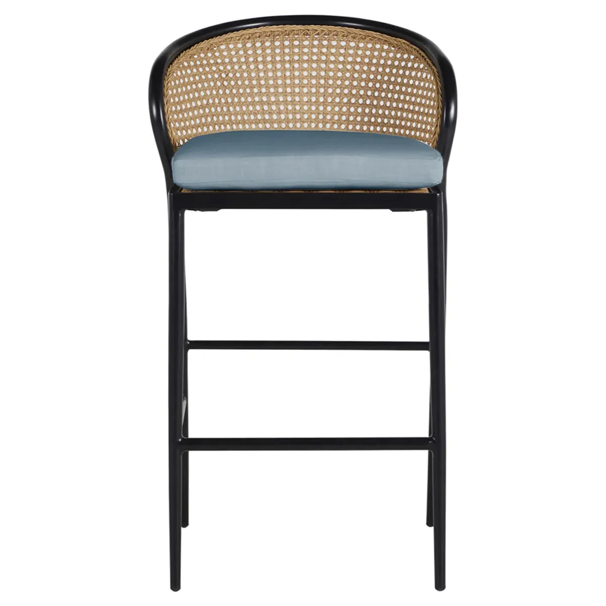 Havana Outdoor Bar Stool - Black, Aluminum