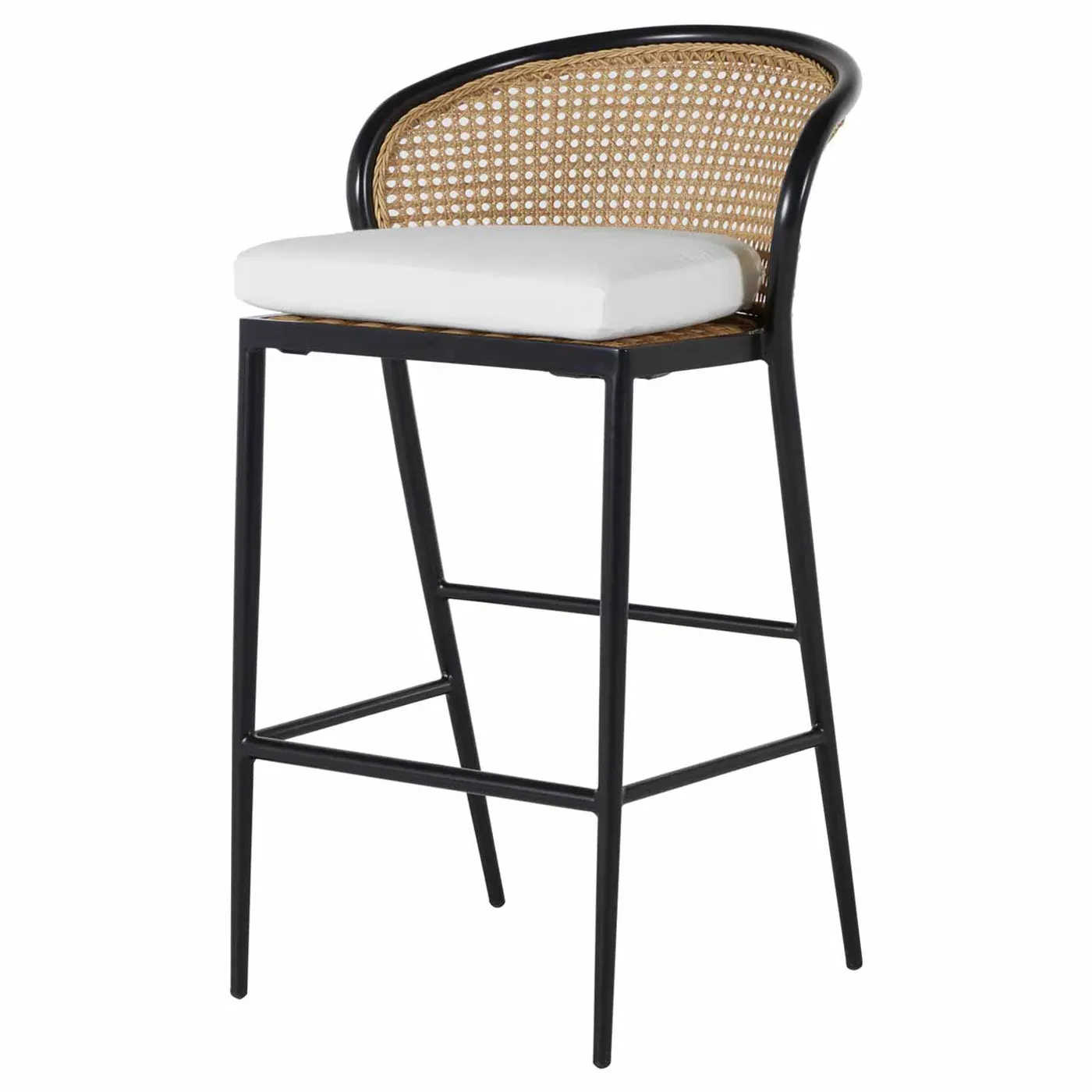 Havana Outdoor Counter Stool - Black, White image