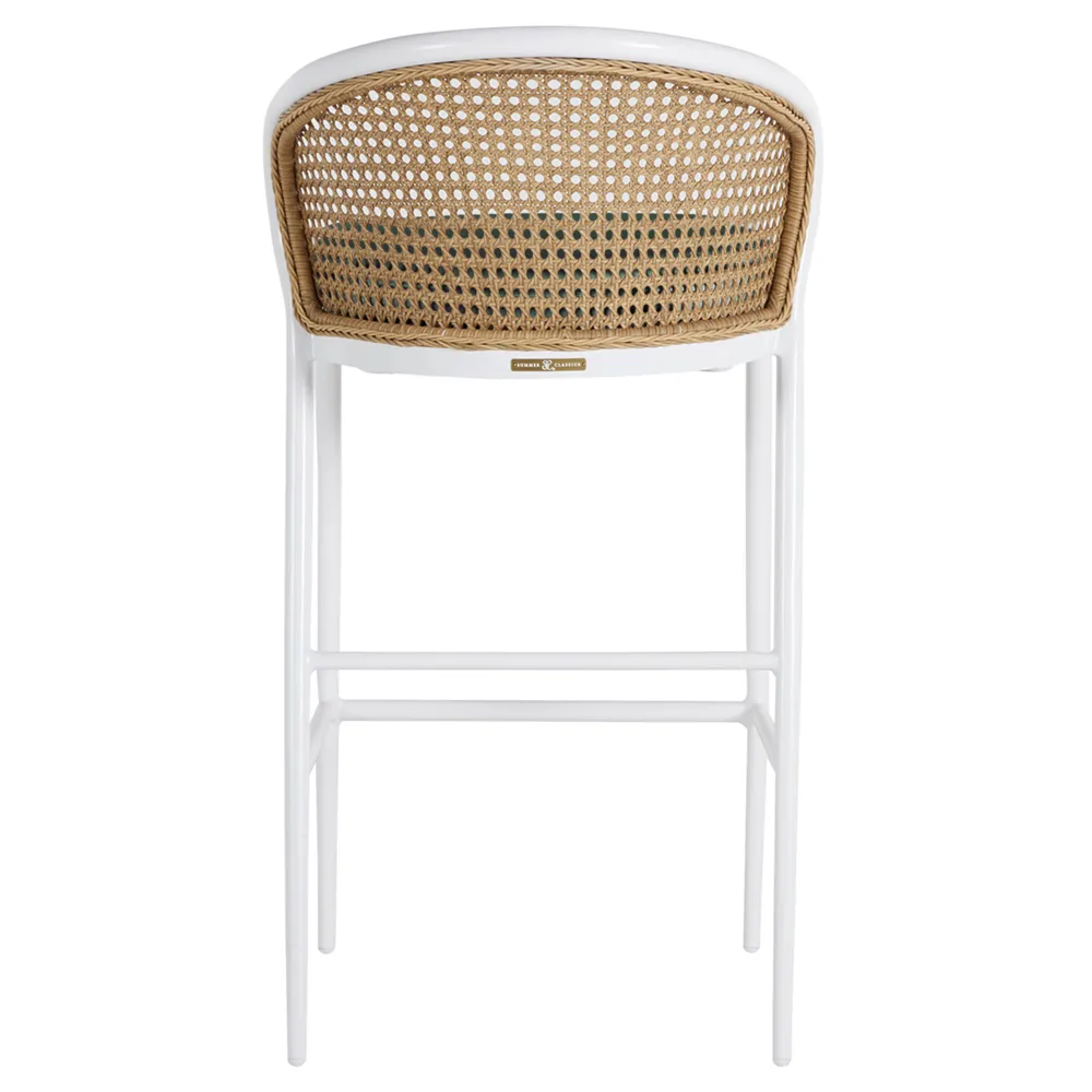 Havana Outdoor Counter Stool - White, Aluminum