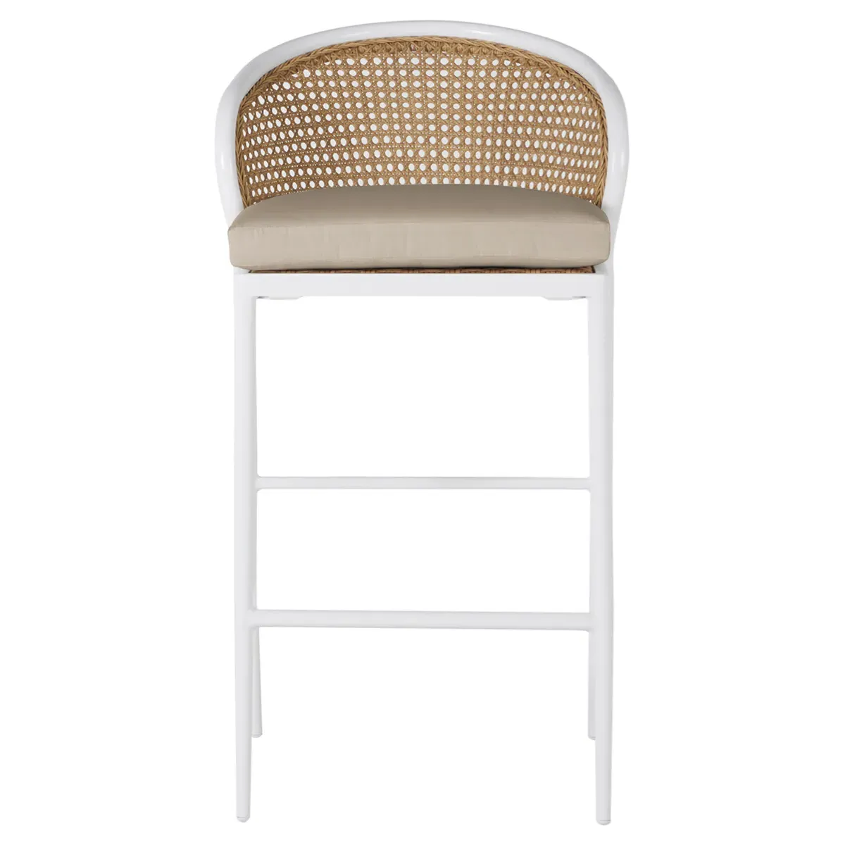 Havana Outdoor Counter Stool - White, Aluminum image
