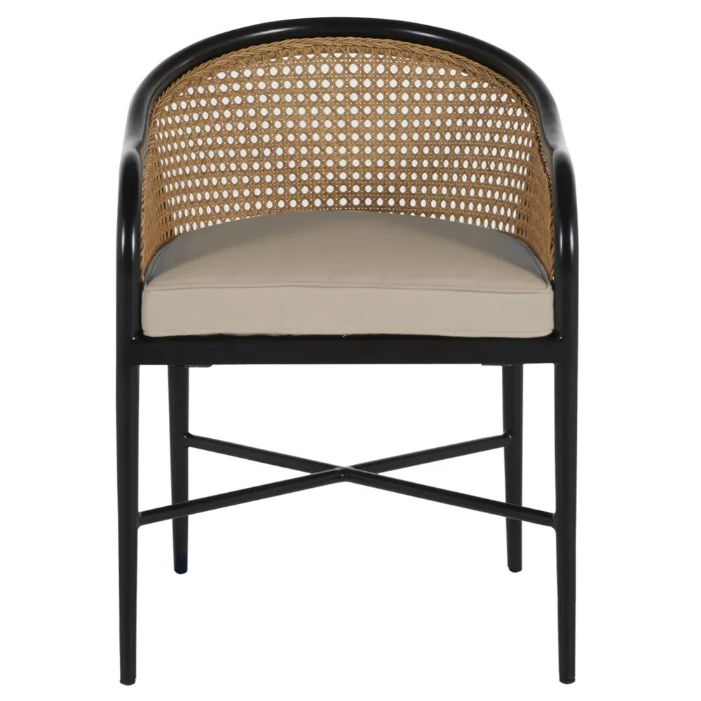 Havana Outdoor Dining Arm Chair - Beige, Aluminum image