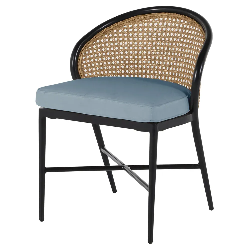 Havana Outdoor Dining Chair - Blue, Aluminum