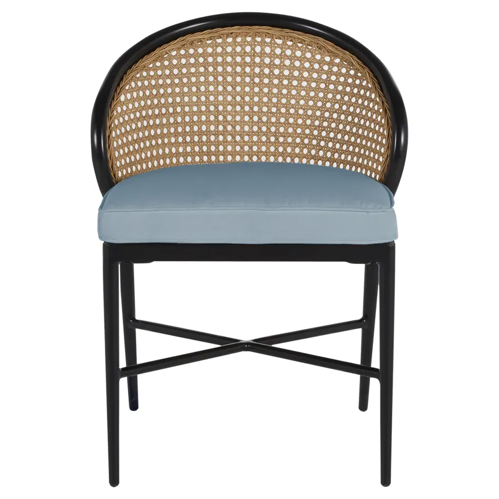 Havana Outdoor Dining Chair - Blue, Aluminum