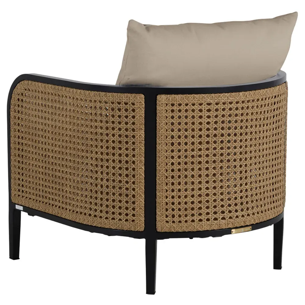 Havana Outdoor Lounge Arm Chair - Beige, Aluminum