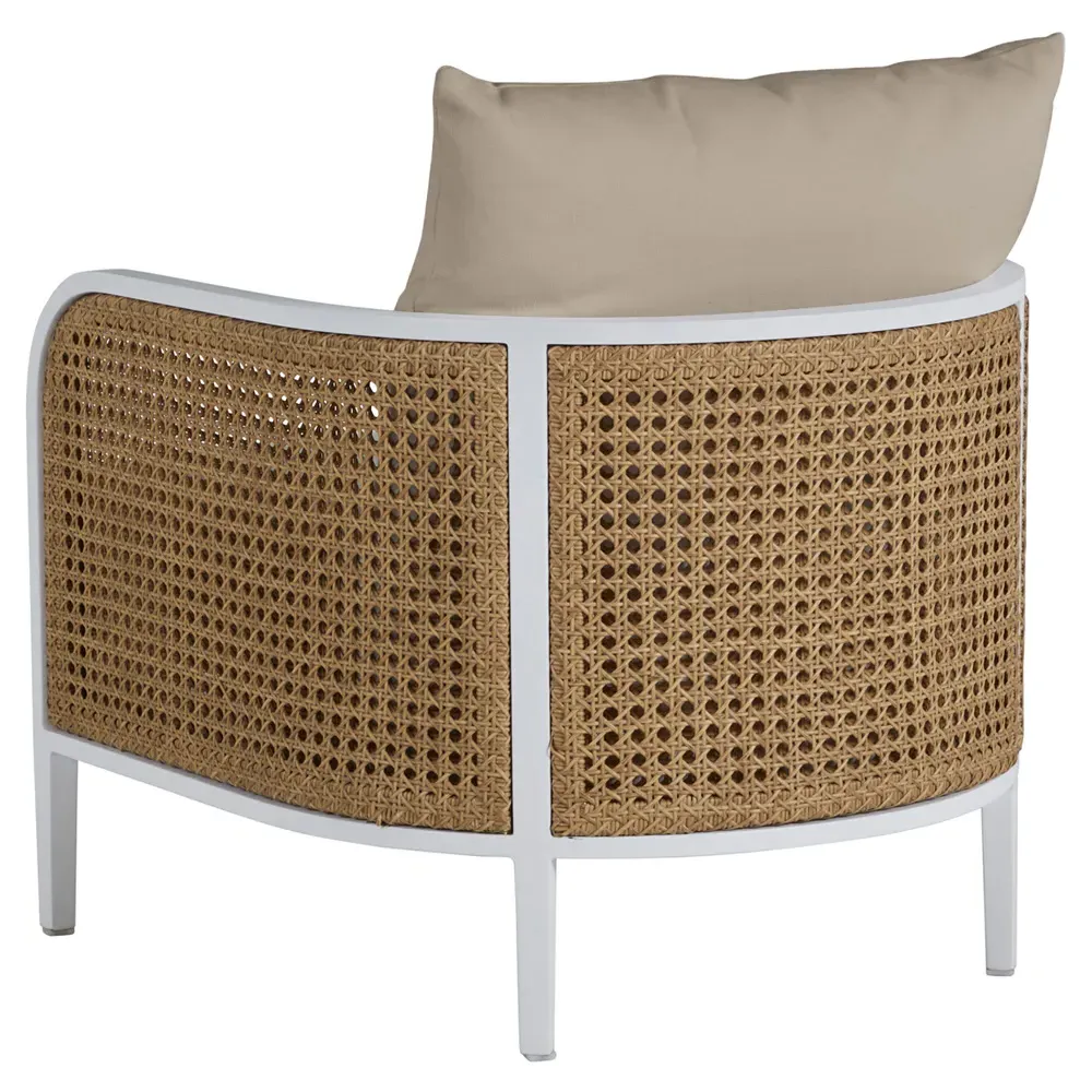 Havana Outdoor Lounge Arm Chair - Beige, Aluminum