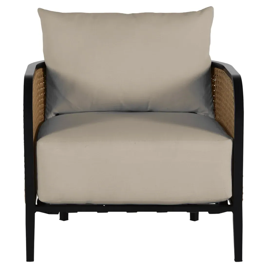 Havana Outdoor Lounge Arm Chair - Beige, Aluminum image