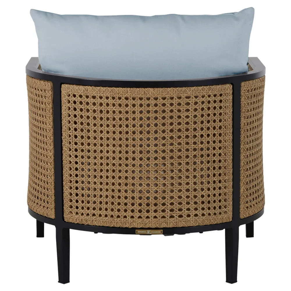 Havana Outdoor Lounge Arm Chair - Blue, Aluminum