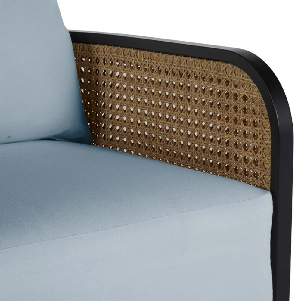 Havana Outdoor Lounge Arm Chair - Blue, Aluminum