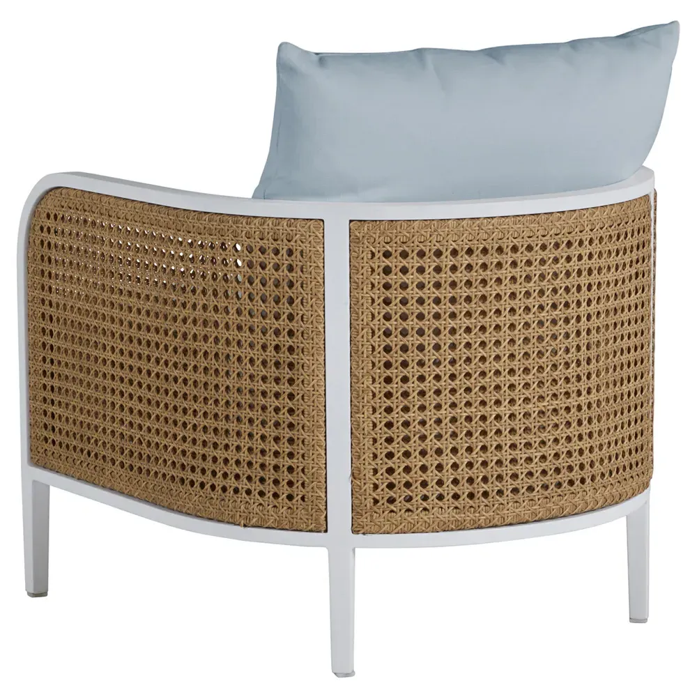 Havana Outdoor Lounge Arm Chair - Blue, Aluminum