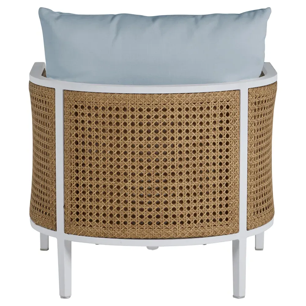 Havana Outdoor Lounge Arm Chair - Blue, Aluminum