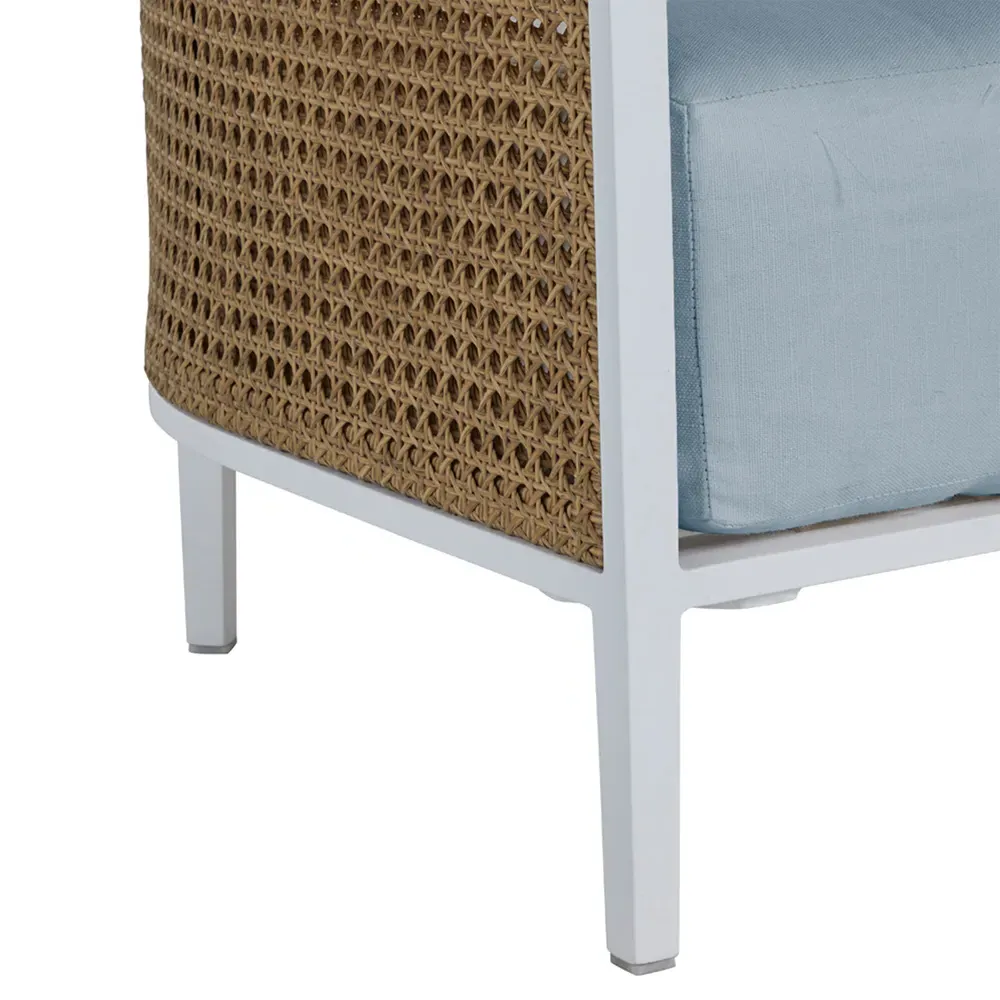 Havana Outdoor Lounge Arm Chair - Blue, Aluminum