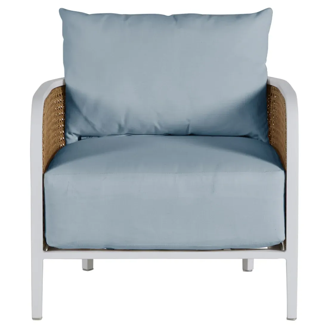 Havana Outdoor Lounge Arm Chair - Blue, Aluminum