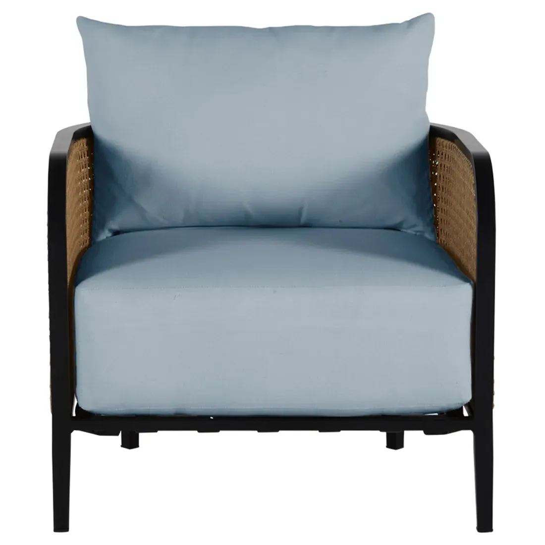 Havana Outdoor Lounge Arm Chair - Blue, Aluminum