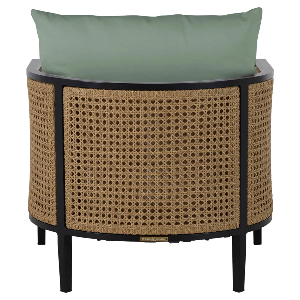 Havana Outdoor Lounge Arm Chair - Green, Aluminum