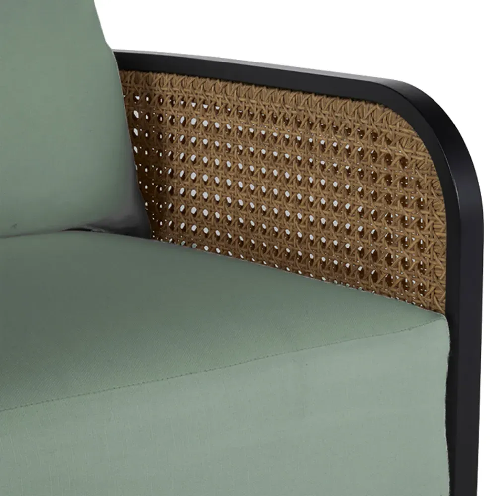 Havana Outdoor Lounge Arm Chair - Green, Aluminum