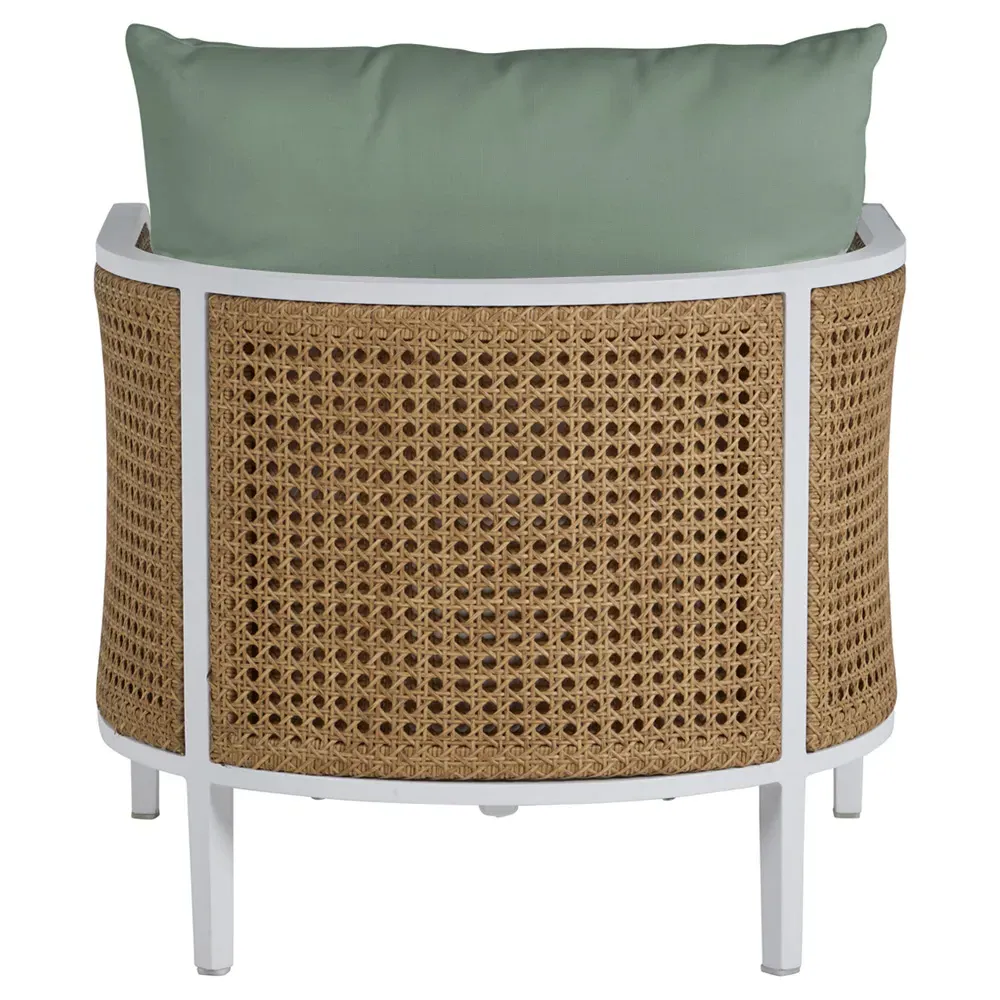 Havana Outdoor Lounge Arm Chair - Green, Aluminum
