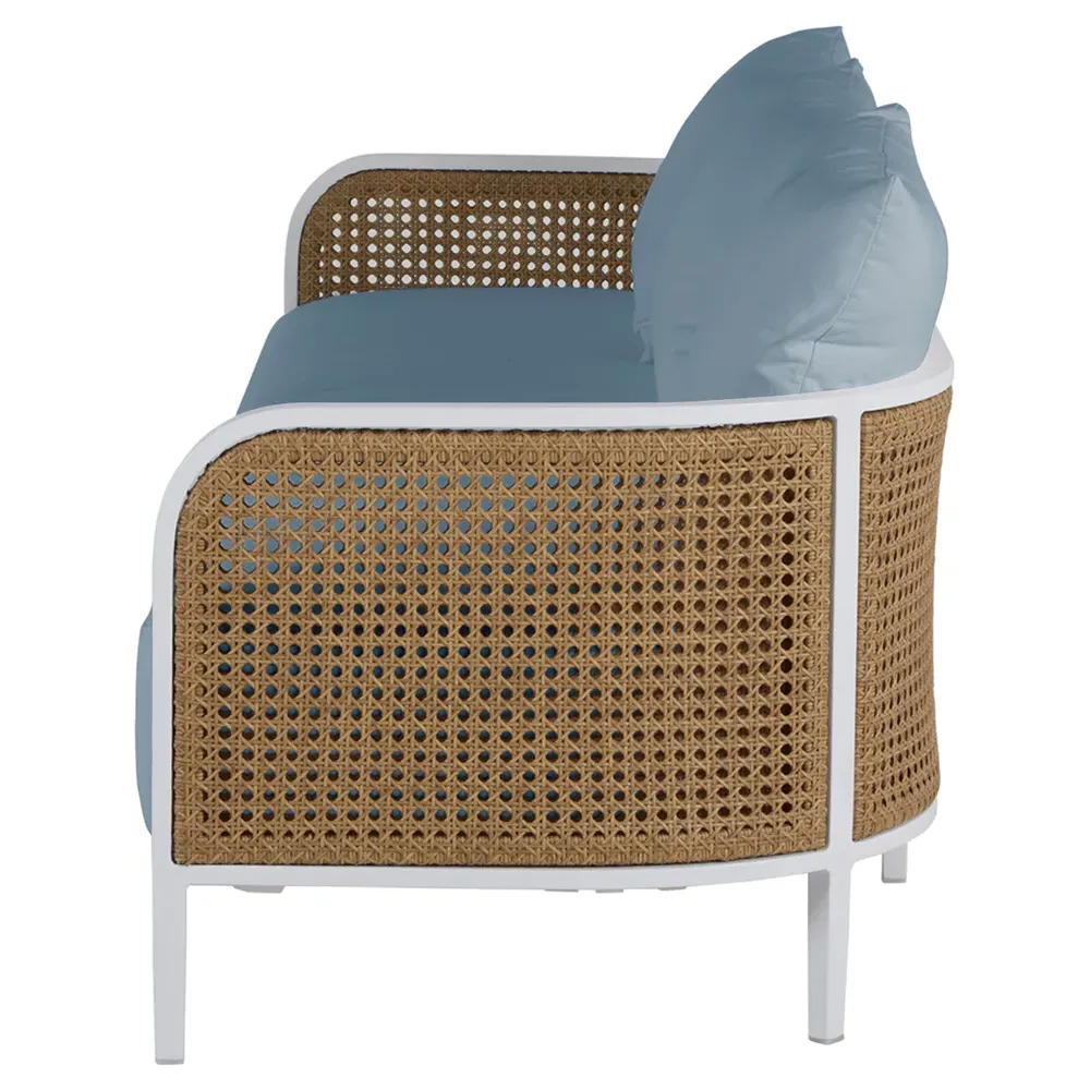 Havana Outdoor Sofa - Blue, Aluminum