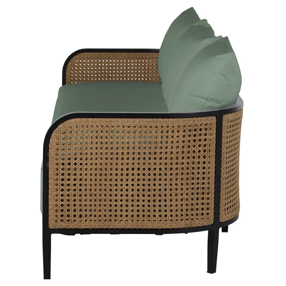 Havana Outdoor Sofa - Green, Aluminum