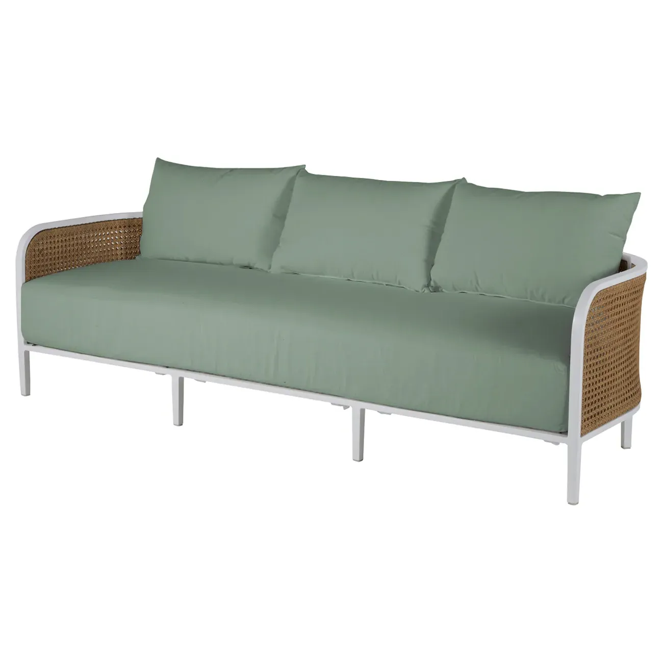 Havana Outdoor Sofa - Green, Aluminum